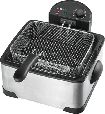 Clatronic FR 3195 Kaltzone-Fritteuse 4 Liter 3 Körbe 2000 Watt, inox - 2