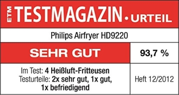 Philips HD9220/50 Airfryer Heißluftfritteuse, 1425 W, weiß - 6